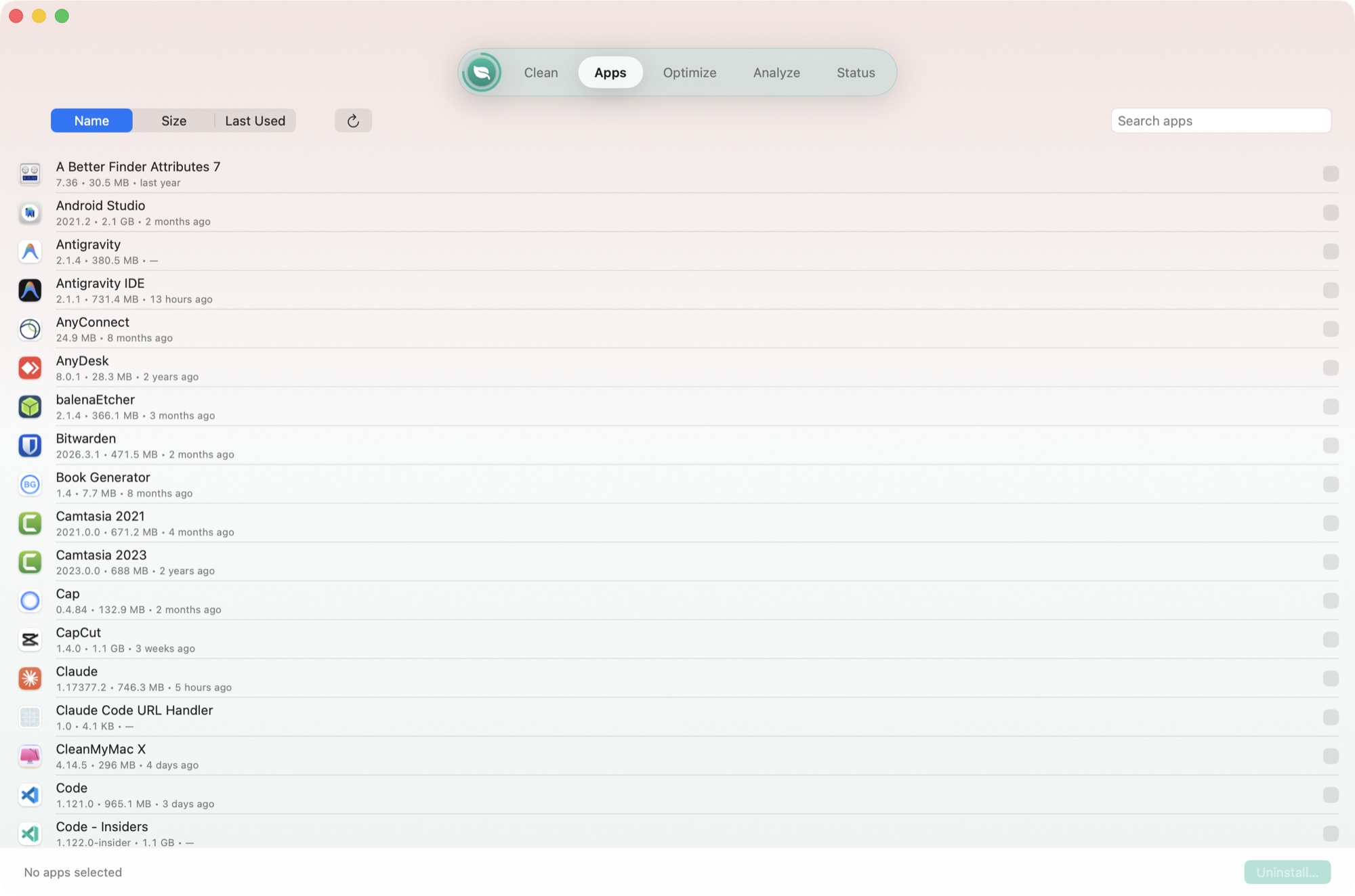 Freshist Apps — Uninstall completely — leftovers and all.